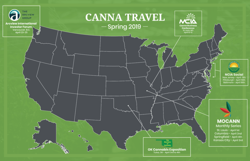 Canna travel map | Spring 2019