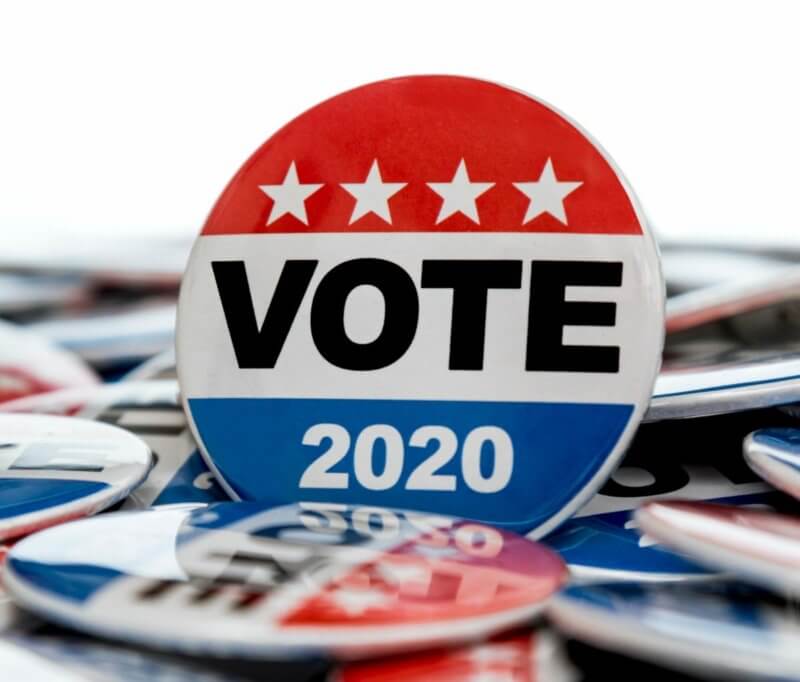 vote 2020 button