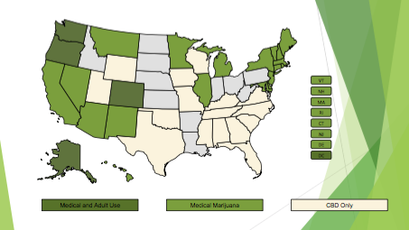 Cannabis legalization map